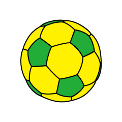 Yellow and Green Soccer Ball