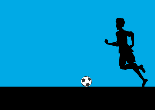 Dribbling Soccer Player Silhouette