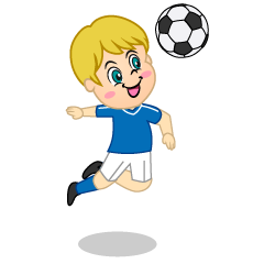 Boy Soccer Player Heading