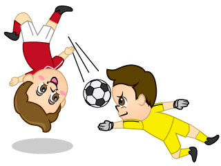 Boy Overhead Kick and Keeper