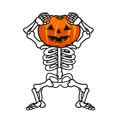 Pumpkin Head Skeleton