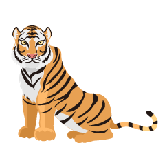 Sitting Tiger