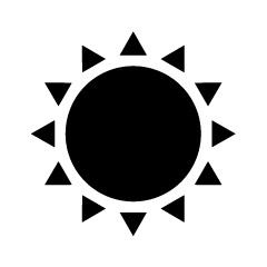 Simple Sun Silhouette