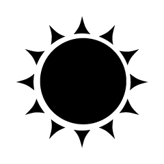 Sol blanco y negro