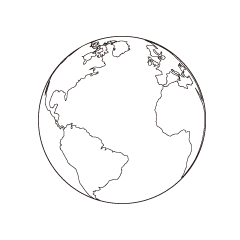 Atlantic Earth Black and White