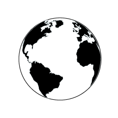 Atlantic Earth Black and White