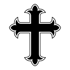 Cross Symbol Black and White