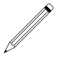 Long Pencil Black and White