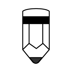 Pencil Black and White Icon