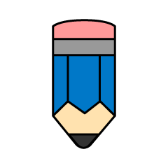 Blue Pencil Icon