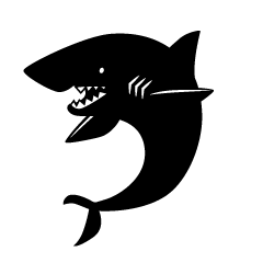 Angry Shark Silhouette