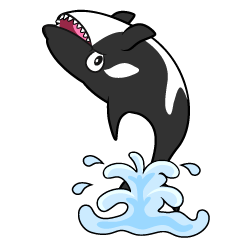 Killer Whale Jumping Backwards