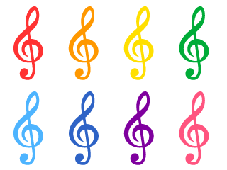 Colorful Treble Clef