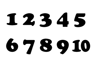 Number Chart Black