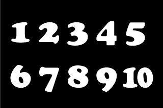 Number Chart Black Background