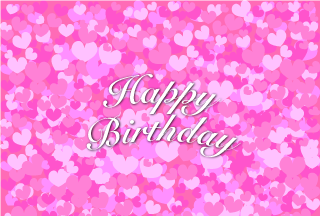 Happy Birthday Pink Hearts