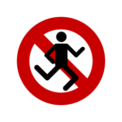 No Running Sign