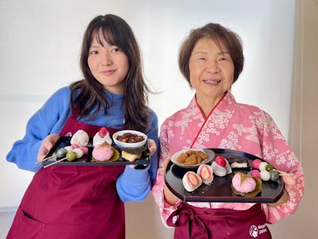 Private class in Seasonal Mochi-making with Japanese Tea in a Japanese home.