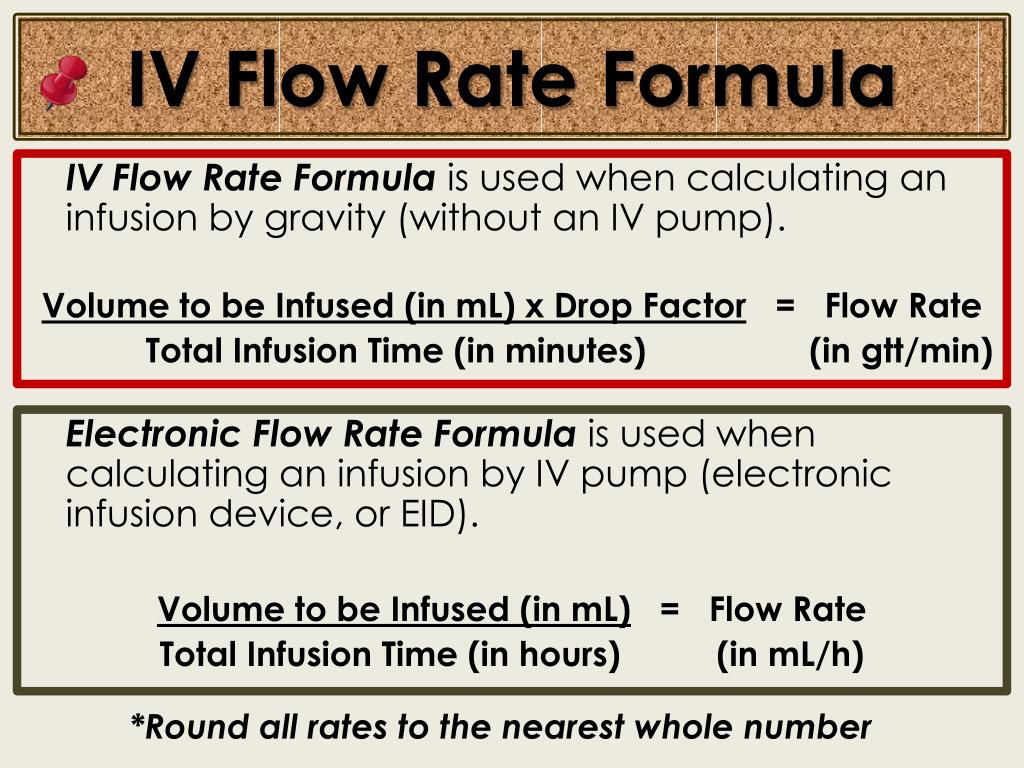 Calculate IV Flow Rate