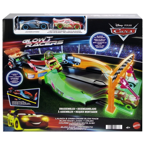 Disney Pixar Cars Glow Racers Lancering & Kruislings Speelset met 2 ...