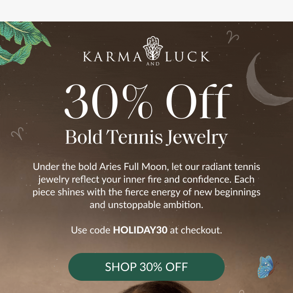 Holiday Serve: 30% Off Tennis Jewelry