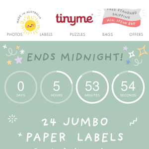 🚨FINAL HOURS... Jumbo Paper Labels Sale ENDING...