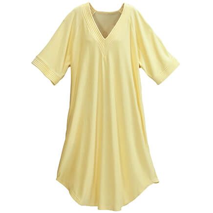 V-Neck Yellow Terry Caftan by Sawyer Creek™-373606