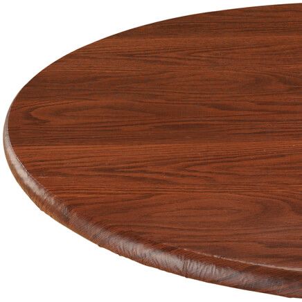 Wood Grain Vinyl Elasticized Table Cover-344622