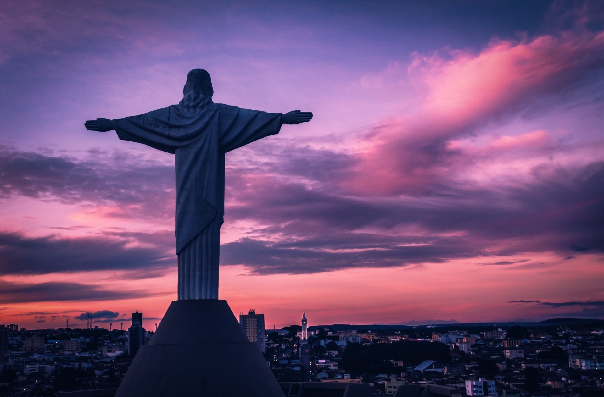 Download Sunrise Jesus Rio De Janeiro Brazil Cloud Statue Religious ...