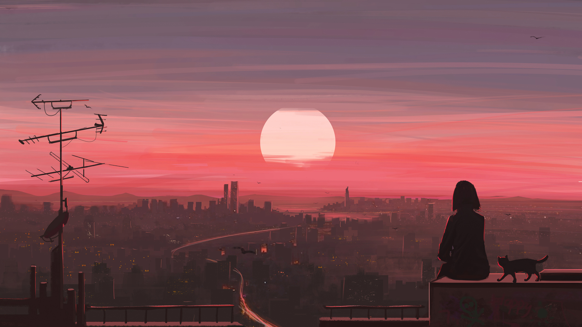 HD anime sunset wallpapers  Peakpx