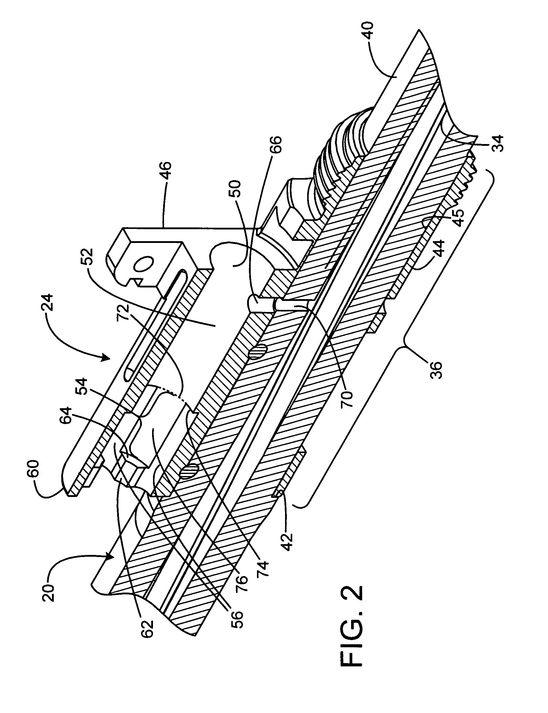 Firearm with gas system accessory latch