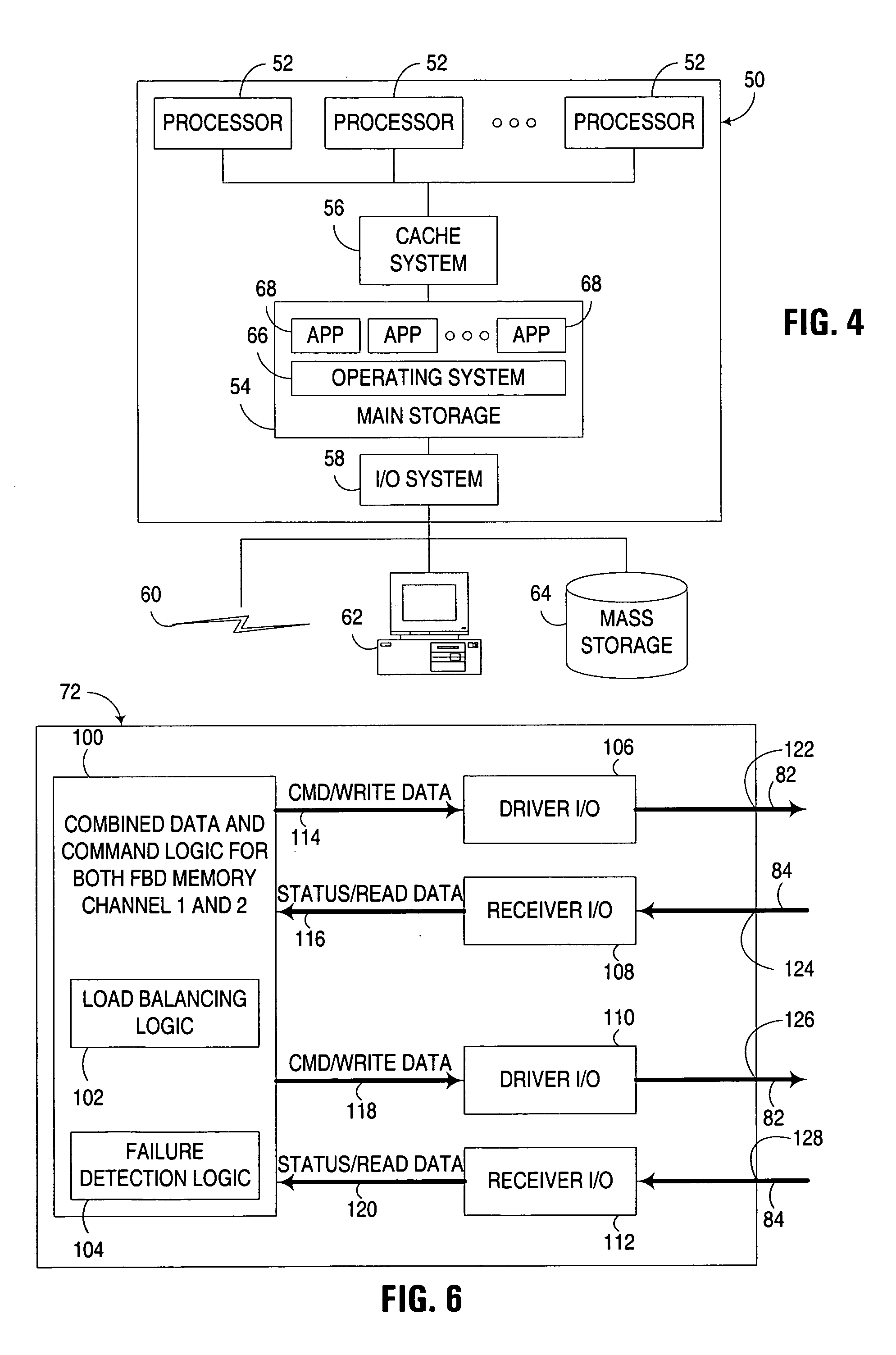 Multi-channel memory architecture for daisy chained arrangements of nodes with bridging between memory channels