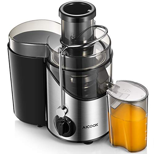 Juicer, Juice Extractor, Aicook Juicer Machine with 3'' Wide Mouth, 3 Speed Centrifugal Juicer for Fruits and Vegs, with Non-Slip Feet, BPA-Free