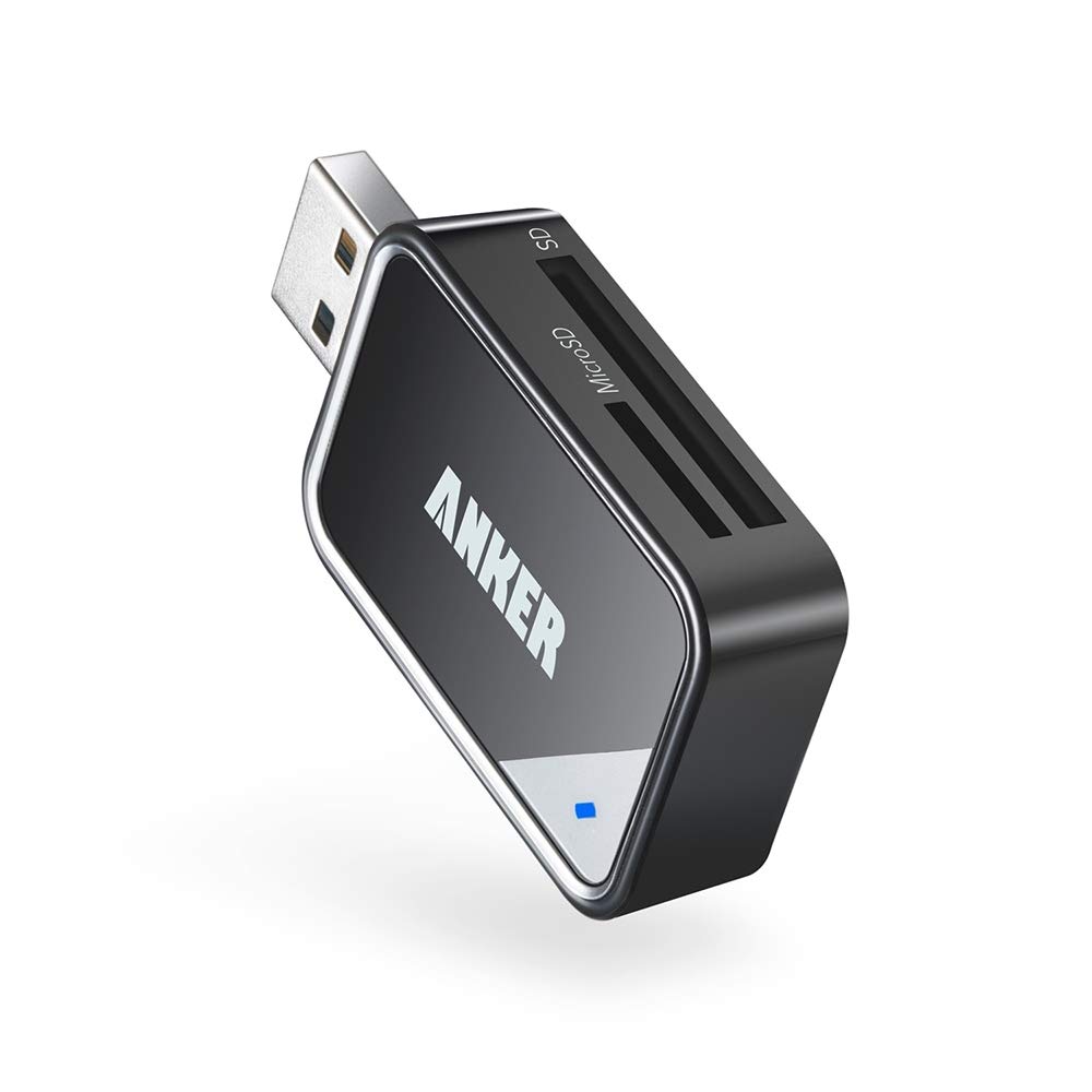 Anker 8-in-1 USB 3.0 Portable Card Reader for SDXC, SDHC, SD, MMC, RS-MMC, Micro SDXC, Micro SD, Micro SDHC Card and UHS-I Cards