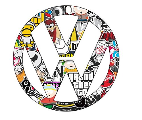 Buy VW Volkswagen Stickerbomb Sticker Decal Aufkleber 10cm Digital ...