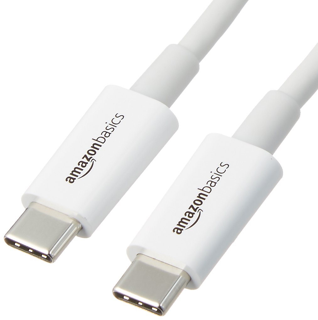 AmazonBasics USB Type-C to USB Type-C 2.0 Cable - 9 Feet(2.7 Meters) - White