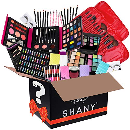 SHANY Holiday Surprise - Exclusive All in One Makeup Bundle - Includes Pro Makeup Brush Set, Eyeshadow Palette,Makeup Set, Lipgloss Set and etc. - COLORS & SELECTION VARY