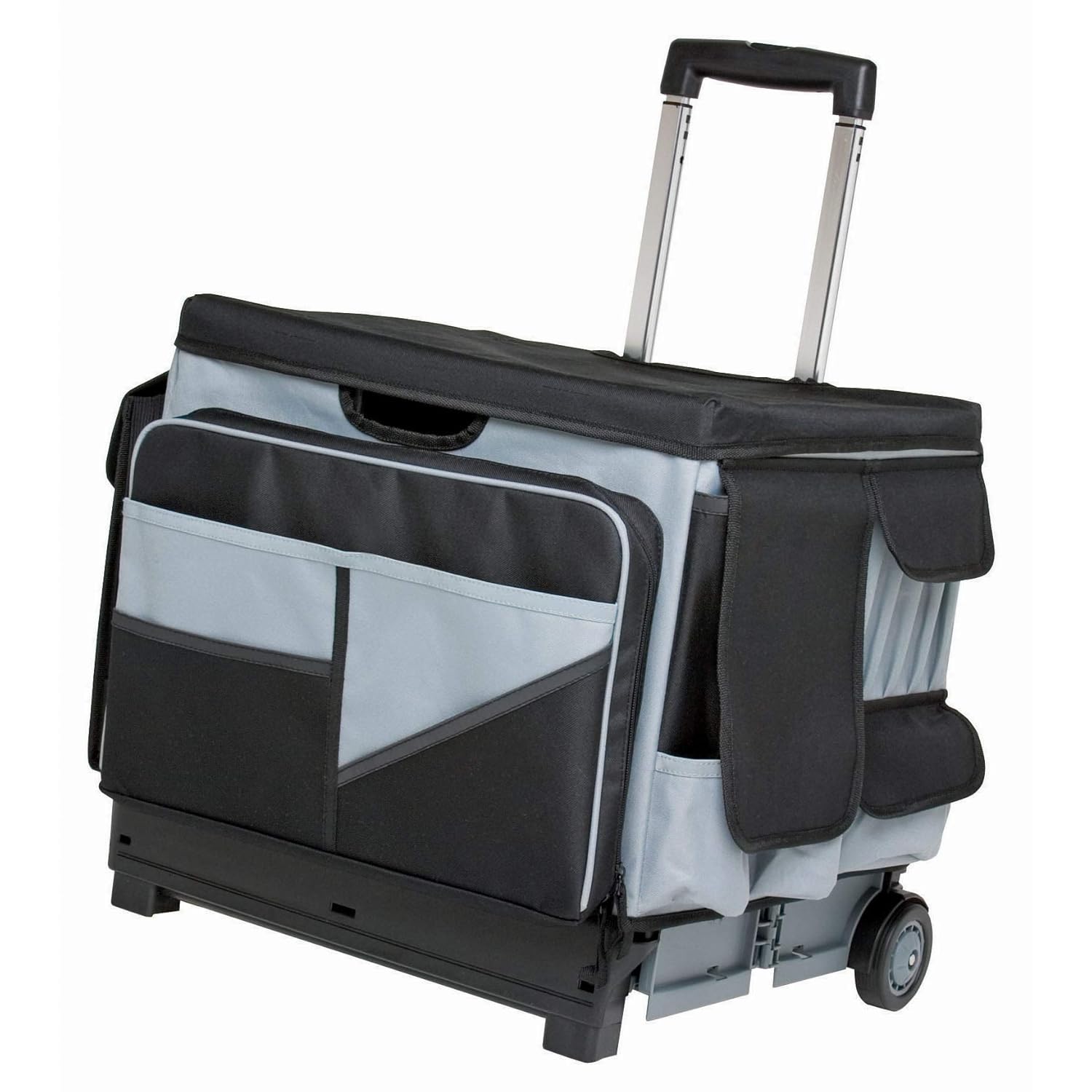 ECR4Kids MemoryStor Universal Rolling Cart and Organizer Bag Set, Black