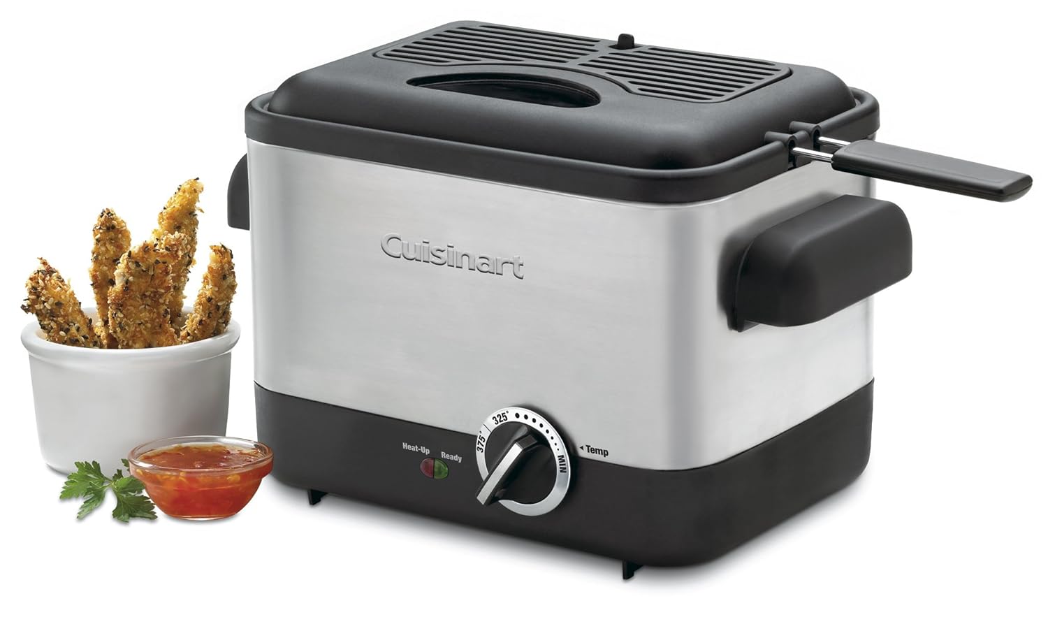 Cuisinart CDF-100 Compact 1.1-Liter Deep Fryer, Brushed Stainless Steel