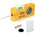 PREXISO 2-in-1 Line Laser Level - Mini Torpedo Level with Light, 3-3/4 inch Rotatable Magnetic Pocket Level & 30Ft Laser Line