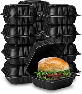 Eco-Friendly Meal Prep Containers [50-Pack 6x6x3