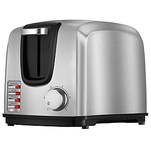 BLACK+DECKER 2-Slice Toaster, Modern, Stainless Steel, T2707S