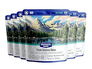 Backpacker's Pantry Three Sisters Stew | Freeze Dried Backpacking & Camping Food | Emergency Food | 28 Grams of Protein, Vegan, Gluten-Free | 6 Count