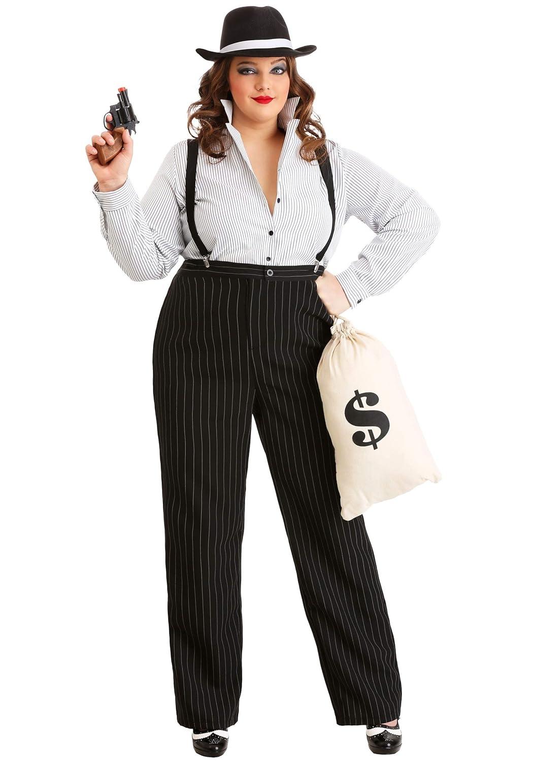 1930s Wide Leg Pants, Overalls, Beach Pajamas, Shorts 1920s Gangster Lady Costume Plus Size  AT vintagedancer.com