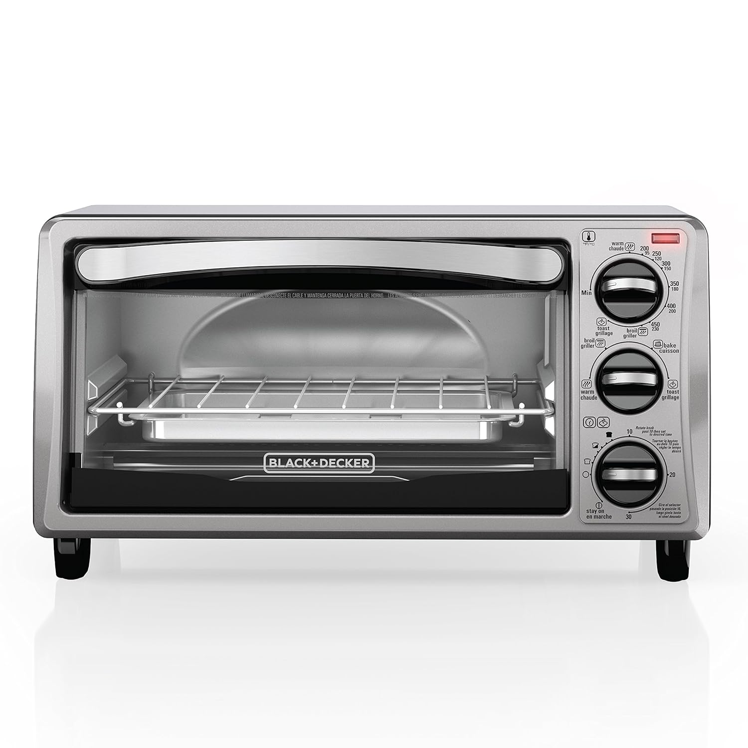 BLACK+DECKER TO1313SBD 4-Slice Toaster Oven Black