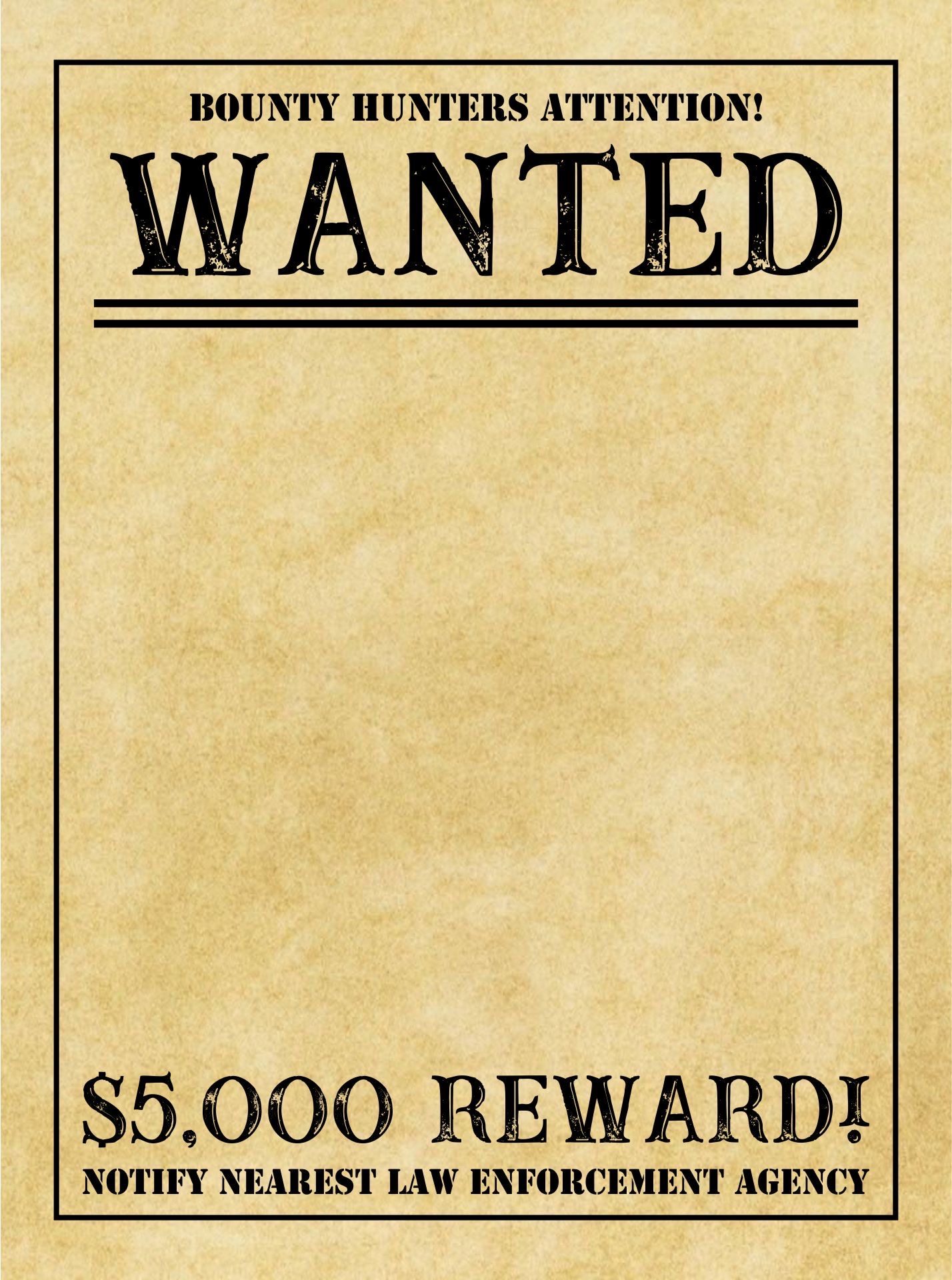 make your own wanted poster template