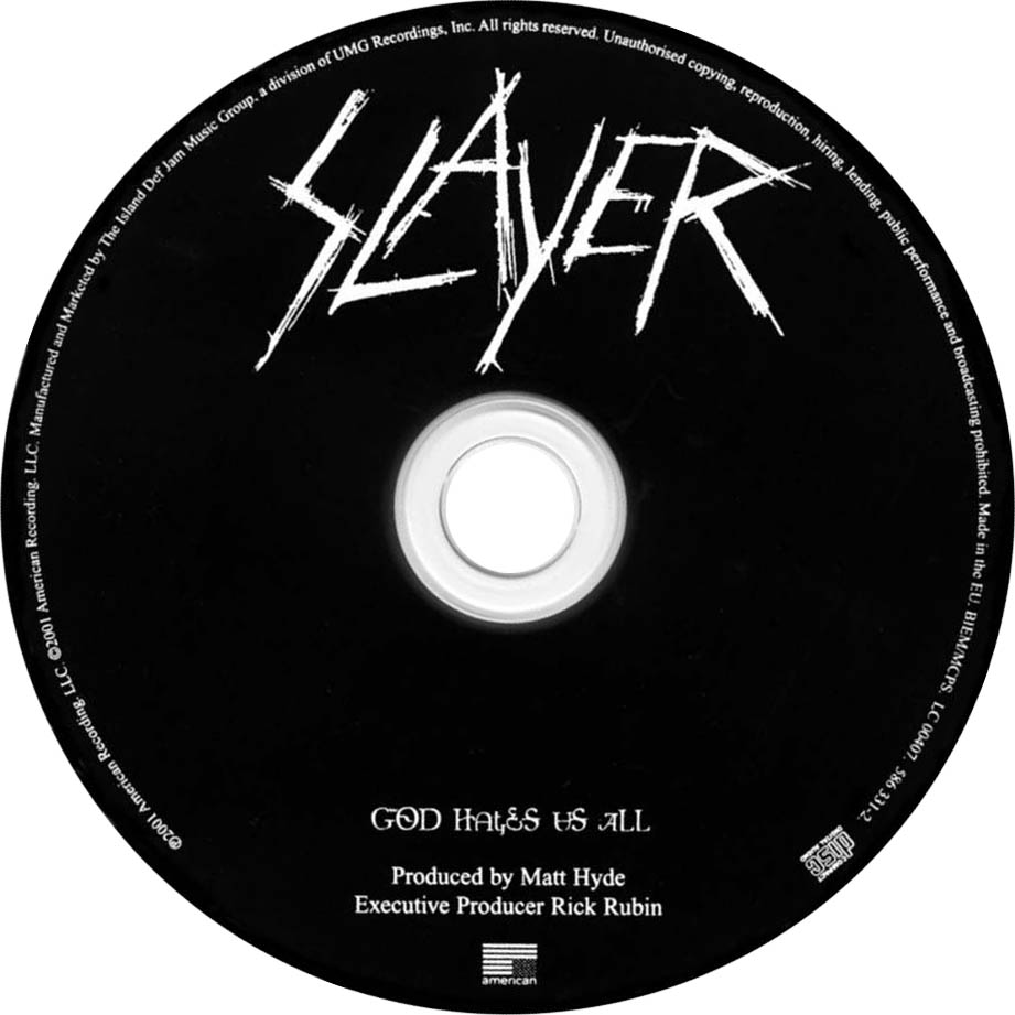 Car tula Cd de Slayer - God Hates Us All - Portada