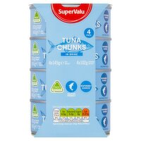 SuperValu Tuna Chunks In Brine 4 Pack (145 g)