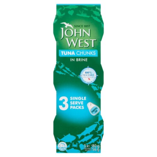 John West Tuna Chunks In Brine 3 Pack (80 g)