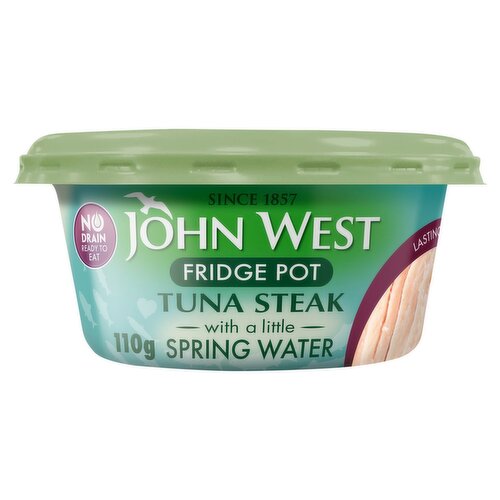 John West No Drain Fridge Pot Tuna Steak In Springwater (110 g)